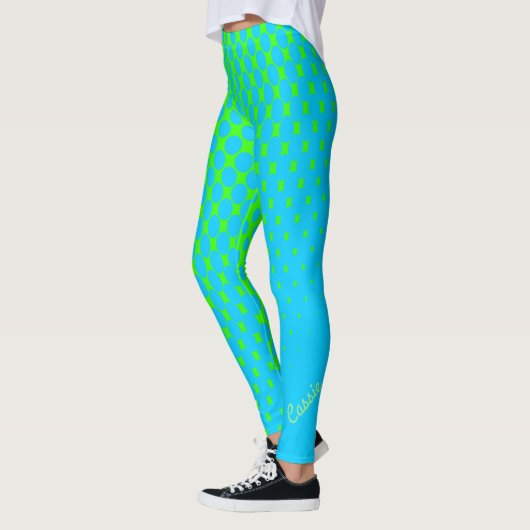 Leggings Blauw naar groen looppatroon (Links)