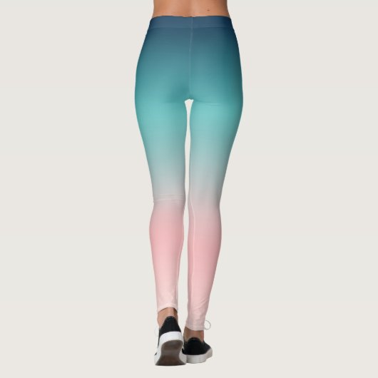 Leggings Blauw naar roze Sunset Ombre (Achterkant)