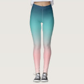 Leggings Blauw naar roze Sunset Ombre (Voorkant)