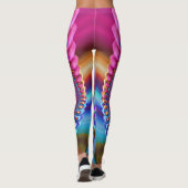Leggings ~ Blauw paars roze ~ Origineel (Achterkant)