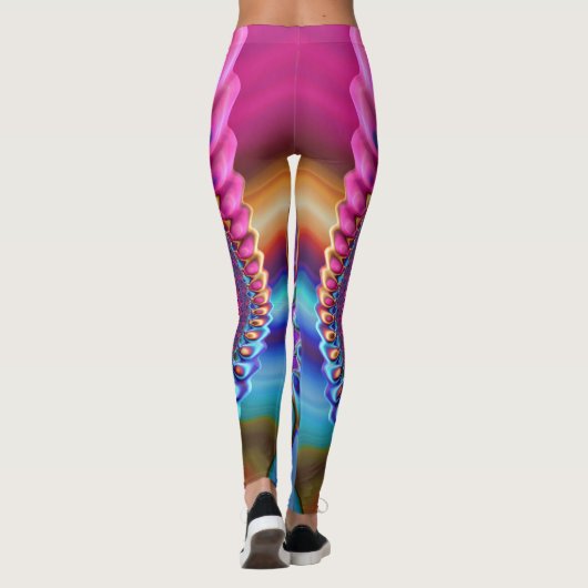 Leggings ~ Blauw paars roze ~ Origineel (Achterkant)