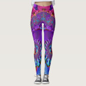 Leggings ~ Blauw paars roze ~ Origineel (Voorkant)