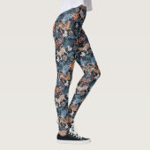Leggings Blauw van leopard en tijger Oerwoud (Rechts)