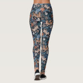 Leggings Blauw van leopard en tijger Oerwoud (Achterkant)