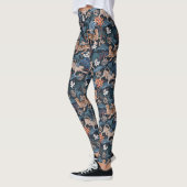 Leggings Blauw van leopard en tijger Oerwoud (Links)