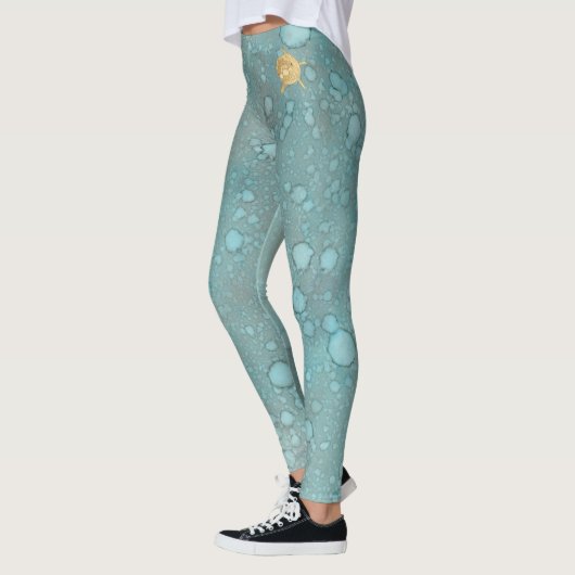 Leggings Blauw Zee/Dolfijn Ontwerp (Links)