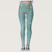 Leggings Blauw Zee/Dolfijn Ontwerp (Voorkant)