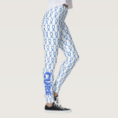Leggings Blauwe Bewustmakingslint aangepaste woord (Rechts)
