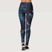 leggings blauwe bloemen (Achterkant)