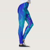 Leggings ~ blauwe golven ~ Origineel (Rechts)