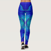 Leggings ~ blauwe golven ~ Origineel (Achterkant)