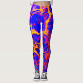 Leggings, blauwe leggings, oceaanleggings, leggings (Voorkant)