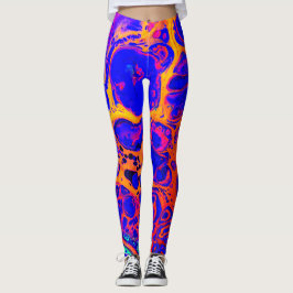 Leggings, blauwe leggings, oceaanleggings, leggings