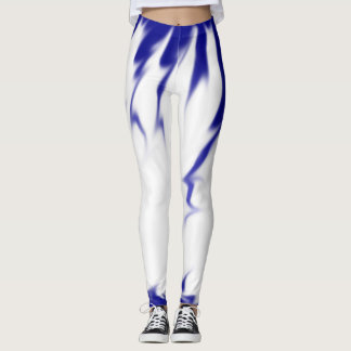 Leggings blauwe verf