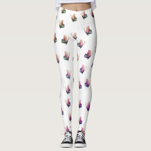 Leggings blauwe vlinders (Voorkant)