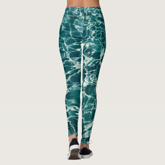 Leggings blauwgroen groene pool (Achterkant)