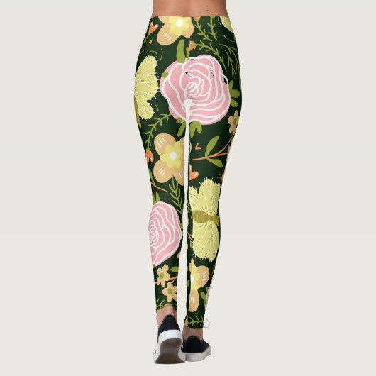 Leggings bloemen (Achterkant)