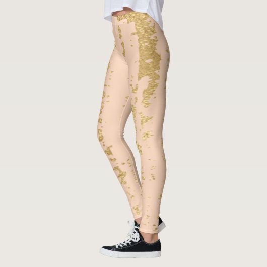 Leggings Blush/gouden inktontwerp (Links)