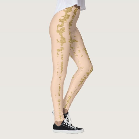 Leggings Blush/gouden inktontwerp (Rechts)