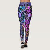 Leggings  Boho Blues Glas in lood Pattern (Achterkant)
