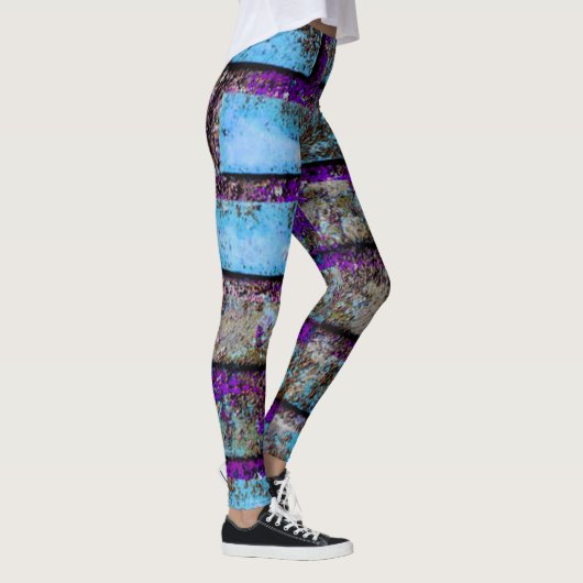 Leggings Bricks Blue Paars Grey (Rechts)