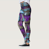 Leggings Bricks Blue Paars Grey (Links)