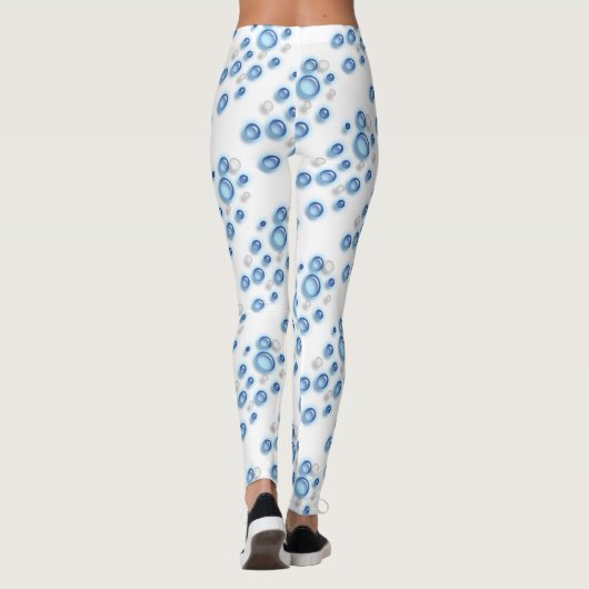 Leggings - Bubbels in blauw (Achterkant)