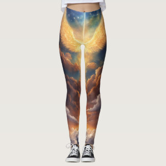 "Leggings Celestiales: Seres de Luz y Nubes" Leggings