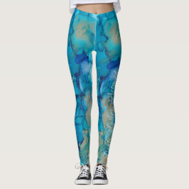 Leggings Chanoeka Blauw, Gouden Ontwerp