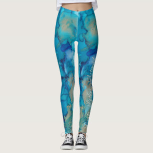Leggings Chanoeka Blauw, Gouden Ontwerp