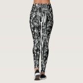 Leggings Chic Black White Grunge Pattern (Achterkant)