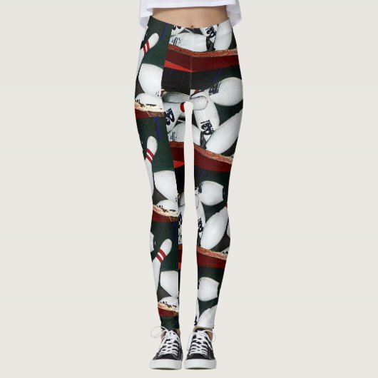 Leggings: Collectie sport (Bowling Pins 2) Leggings (Voorkant)