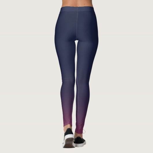 Leggings con gradiente de Azul, Violeta y Rosa (Achterkant)