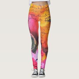 leggings con pintura original digital, abstracto