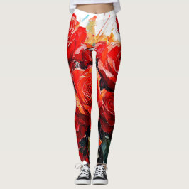 Leggings - De rode rozen