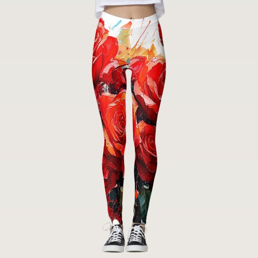Leggings - De rode rozen (Voorkant)