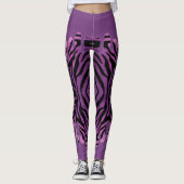 Leggings de tigre con color morado derramado (Voorkant)