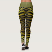 Leggings de tigre con color verde oliva derramado (Achterkant)