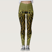 Leggings de tigre con color verde oliva derramado (Voorkant)