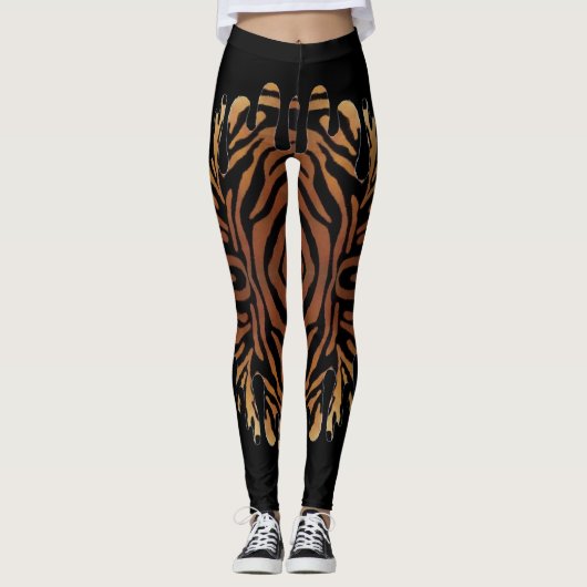 Leggings de tigre con negro derramado (Voorkant)
