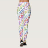 Leggings - diagonale strengen van gekleurde sterre (Achterkant)