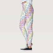 Leggings - diagonale strengen van gekleurde sterre (Links)