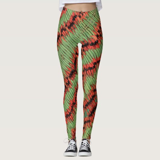 Leggings door BINGALUMDesign "PEAS n PODS" (Voorkant)