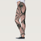 Leggings Eiffeltowerpatroon boven Roze (Links)