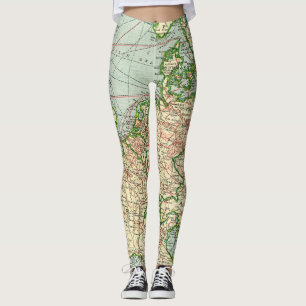 Leggings  Europa Map