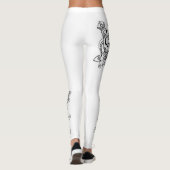 Leggings Exclusief design.Schaalt zwart-wit. (Achterkant)