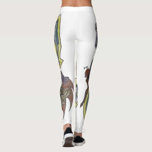 Leggings Exclusief ontwerp. Gekke kleurrijk. (Achterkant)