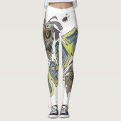 Leggings Exclusief ontwerp. Gekke kleurrijk. (Voorkant)