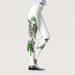 Leggings Exclusief ontwerp. Groen vlinder meisje.