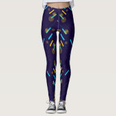 Leggings feature a dark purple background  (Voorkant)